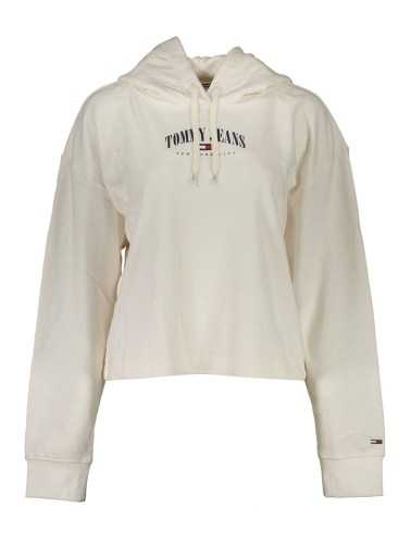 TOMMY HILFIGER WOMEN'S WHITE SWEATSHIRT WITHOUT ZIP