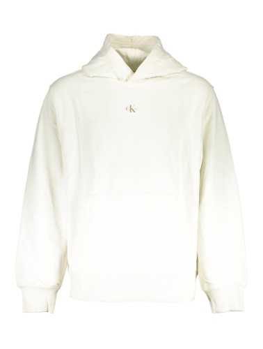 CALVIN KLEIN WHITE MEN'S SWEATSHIRT WITHOUT ZIP