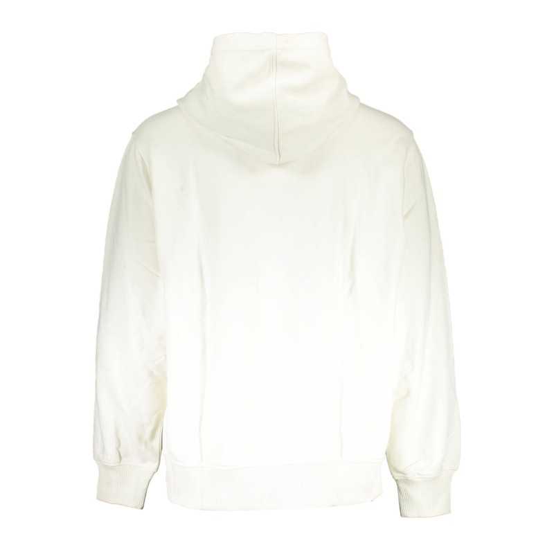 CALVIN KLEIN WHITE MEN'S SWEATSHIRT WITHOUT ZIP