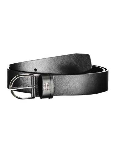 TOMMY HILFIGER LEATHER BELT WOMEN BLACK