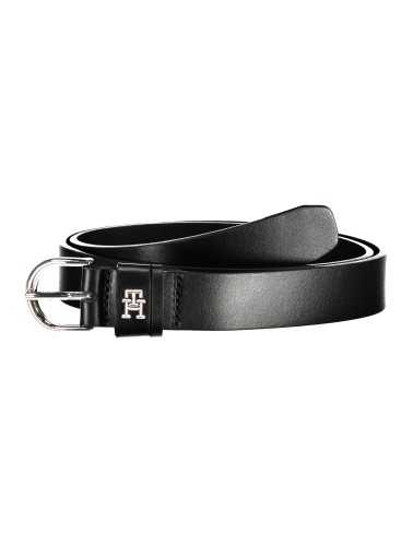 TOMMY HILFIGER LEATHER BELT WOMEN BLACK