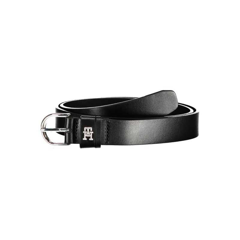 TOMMY HILFIGER LEATHER BELT WOMEN BLACK