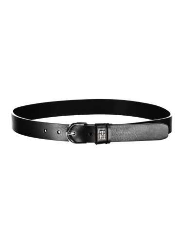 TOMMY HILFIGER LEATHER BELT WOMEN BLACK