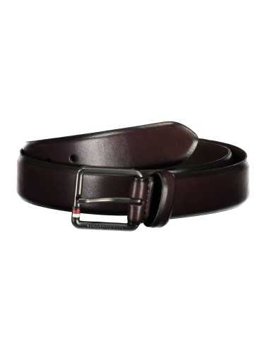 TOMMY HILFIGER LEATHER BELT MAN BROWN