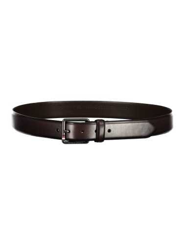 TOMMY HILFIGER LEATHER BELT MAN BROWN