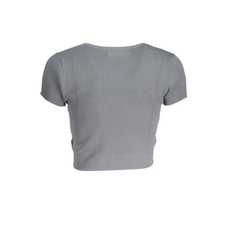 CALVIN KLEIN T-SHIRT MANICHE CORTE DONNA GRIGIO