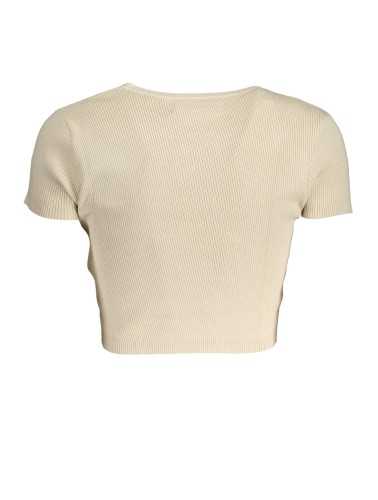 CALVIN KLEIN T-SHIRT MANICHE CORTE DONNA BEIGE