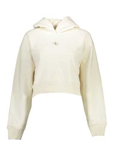 CALVIN KLEIN WOMEN'S SWEATSHIRT WITHOUT ZIP WHITE