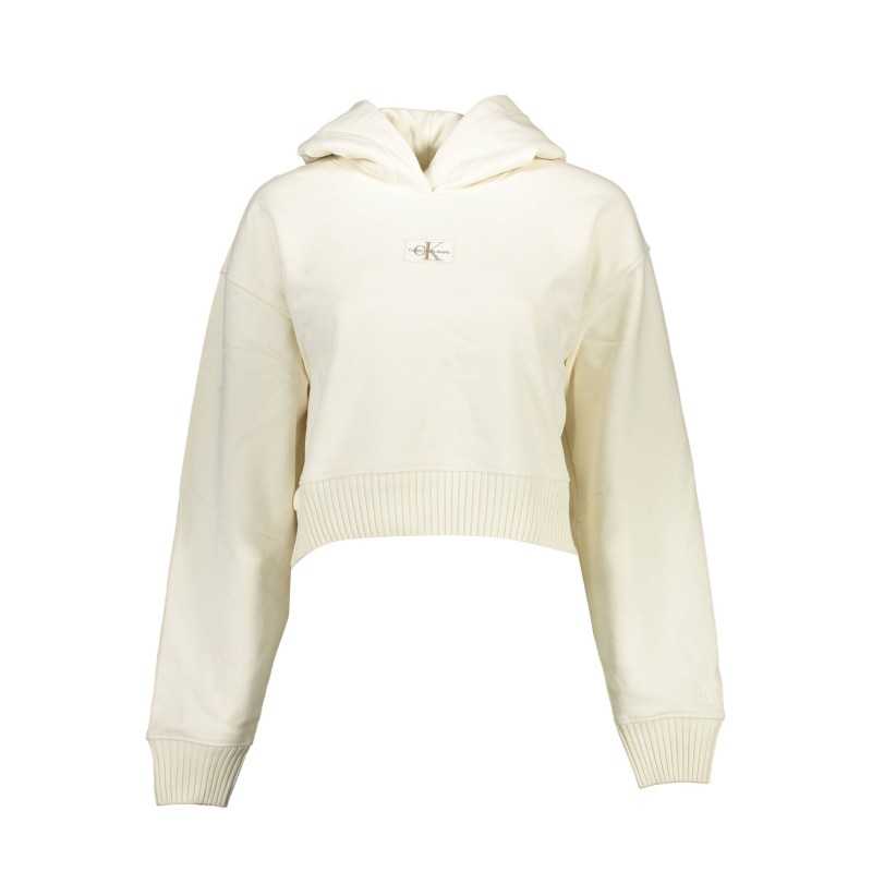 CALVIN KLEIN WOMEN'S SWEATSHIRT WITHOUT ZIP WHITE