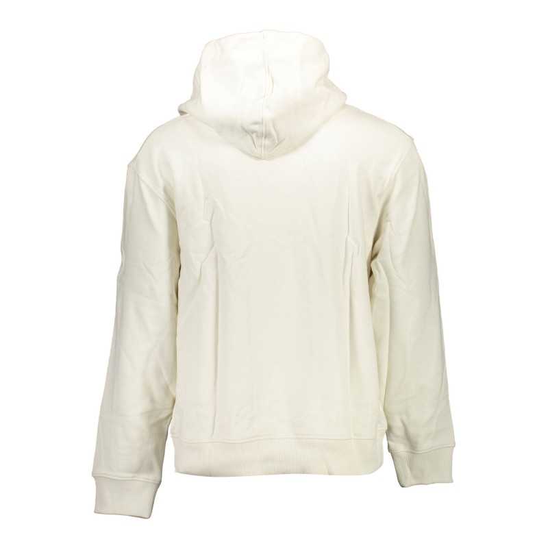 CALVIN KLEIN WHITE MEN'S SWEATSHIRT WITHOUT ZIP