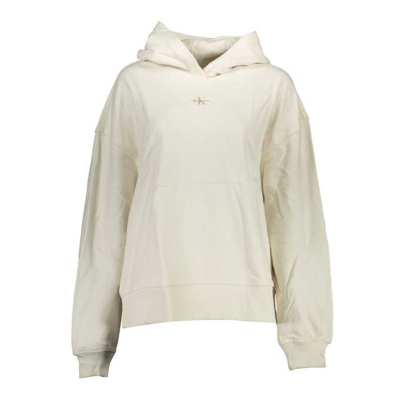 CALVIN KLEIN WOMEN'S SWEATSHIRT WITHOUT ZIP WHITE