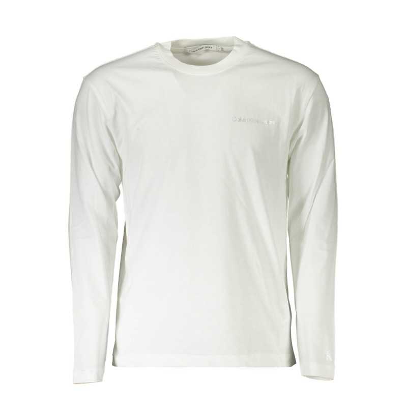 CALVIN KLEIN WHITE MEN'S LONG SLEEVED T-SHIRT