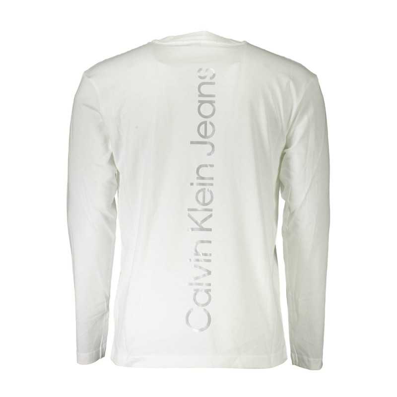 CALVIN KLEIN WHITE MEN'S LONG SLEEVED T-SHIRT