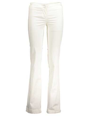 PATRIZIA PEPE WOMEN'S WHITE TROUSERS