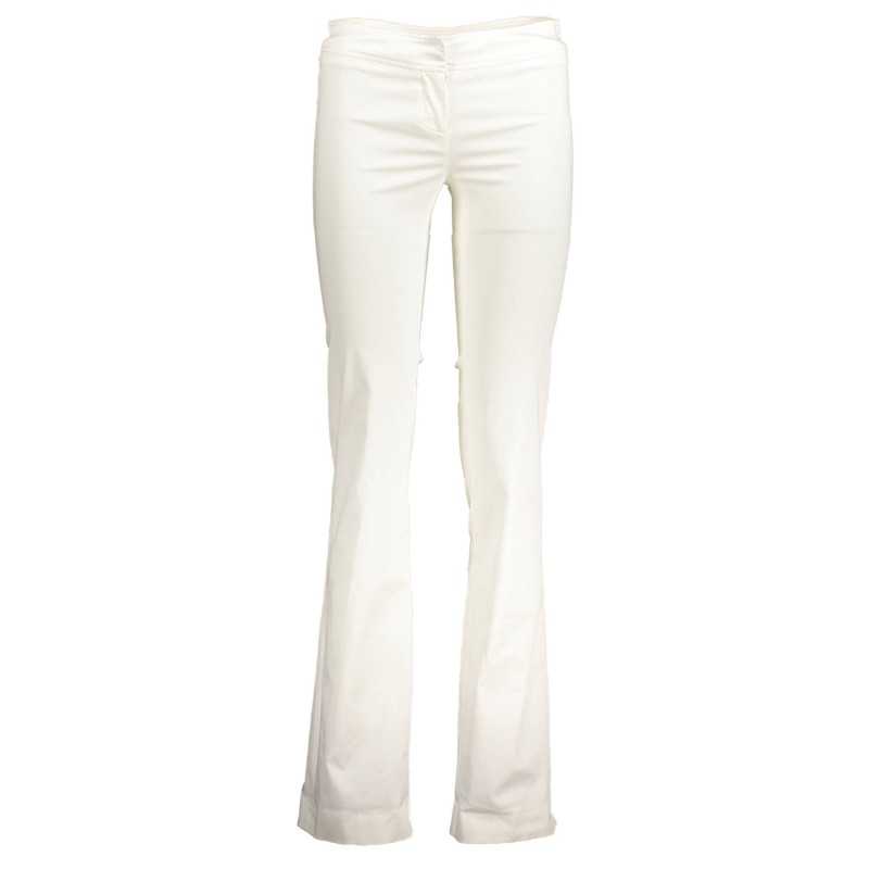 PATRIZIA PEPE WOMEN'S WHITE TROUSERS