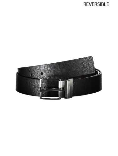 CALVIN KLEIN BLACK MAN LEATHER BELT