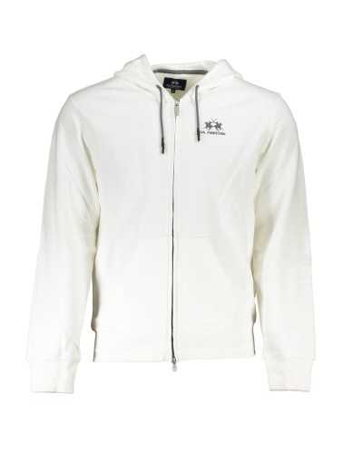 LA MARTINA MEN'S WHITE ZIPPED SWEATSHIRT