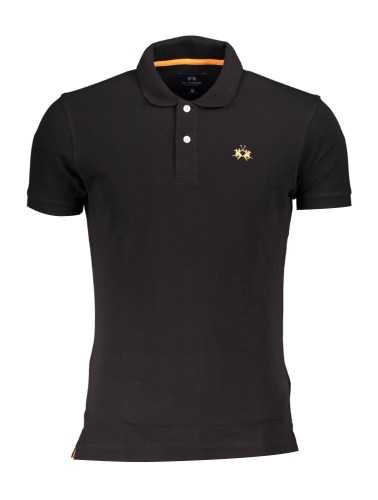 LA MARTINA POLO SHORT SLEEVE MAN BLACK