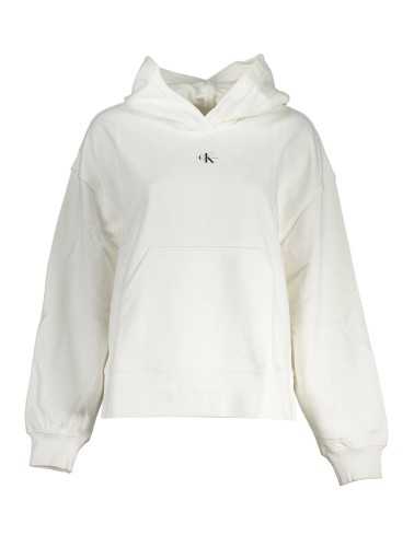 CALVIN KLEIN WOMEN'S SWEATSHIRT WITHOUT ZIP WHITE