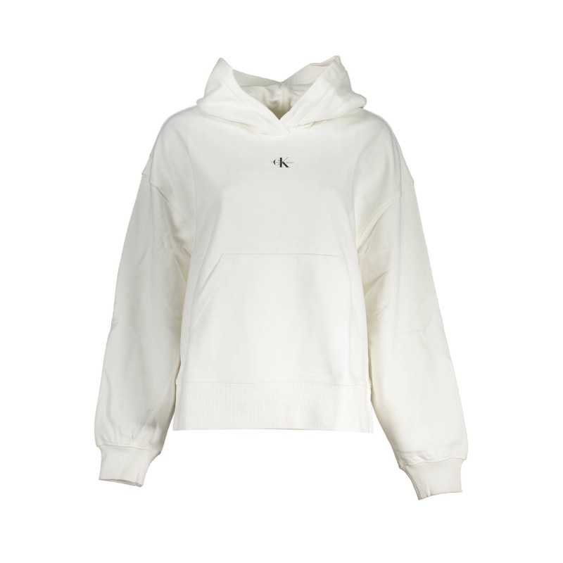 CALVIN KLEIN WOMEN'S SWEATSHIRT WITHOUT ZIP WHITE