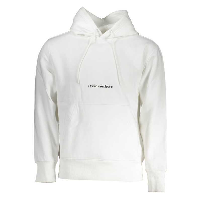 CALVIN KLEIN WHITE MEN'S SWEATSHIRT WITHOUT ZIP