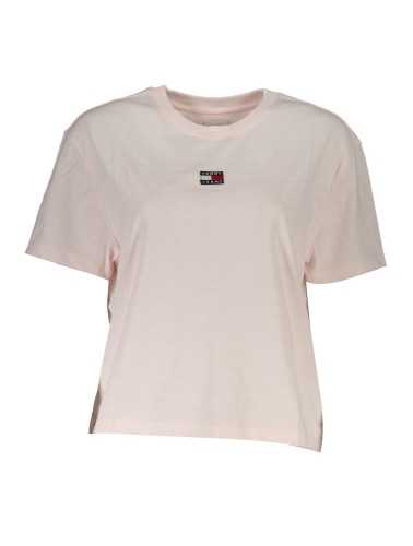 TOMMY HILFIGER T-SHIRT MANICHE CORTE DONNA ROSA