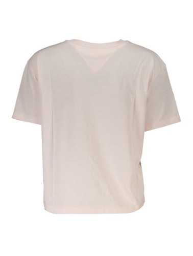 TOMMY HILFIGER T-SHIRT MANICHE CORTE DONNA ROSA