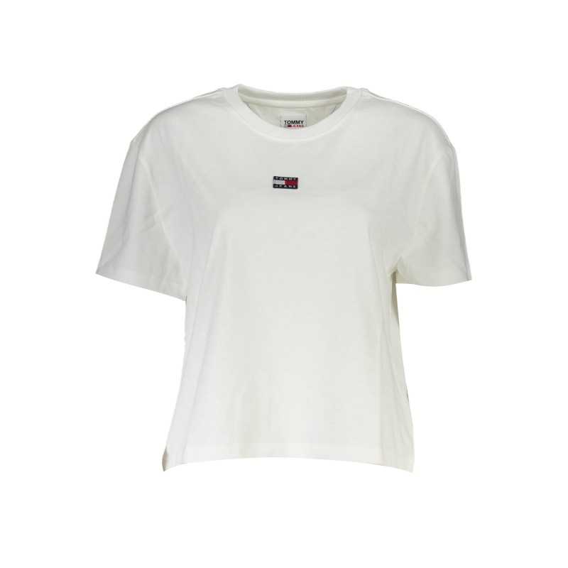 TOMMY HILFIGER T-SHIRT MANICHE CORTE DONNA BIANCO