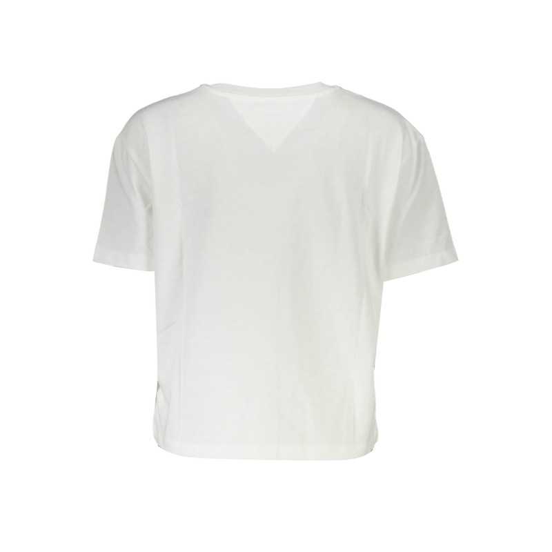 TOMMY HILFIGER WOMEN'S WHITE SHORT SLEEVE T-SHIRT