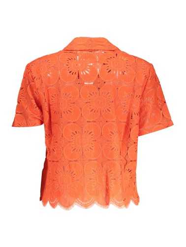 DESIGUAL ORANGE WOMEN'S SHORT SLEEVED SHIRT