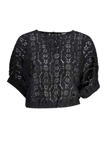 DESIGUAL T-SHIRT MANICHE CORTE DONNA NERO