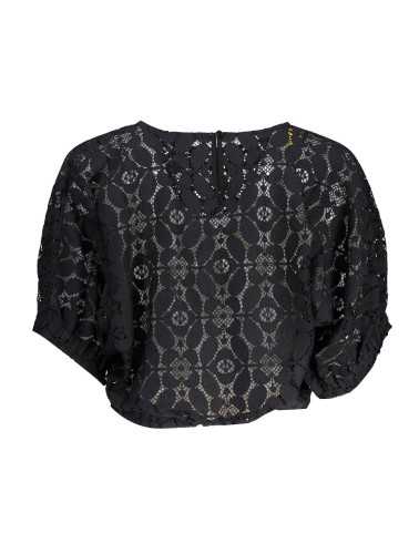 DESIGUAL T-SHIRT MANICHE CORTE DONNA NERO