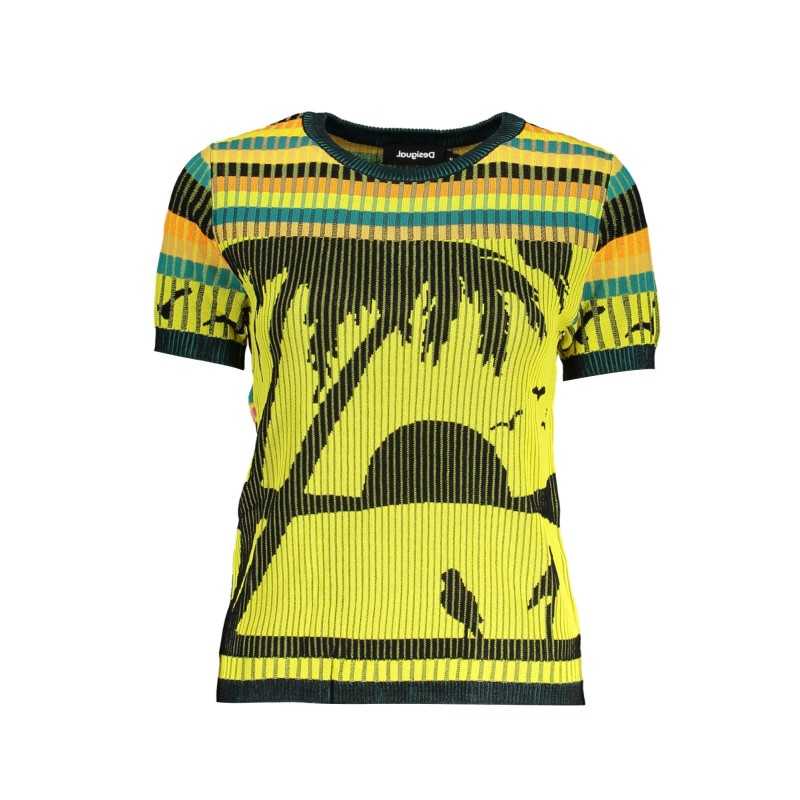 DESIGUAL WOMEN'S YELLOW SWEATER