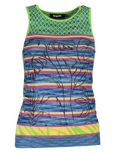 DESIGUAL WOMEN'S GREEN TANK TOP