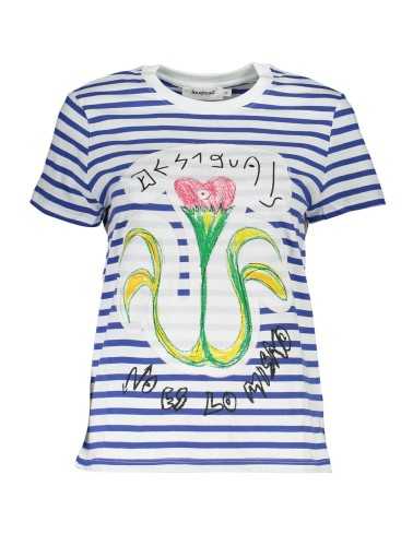 DESIGUAL BLUE WOMAN SHORT SLEEVE T-SHIRT