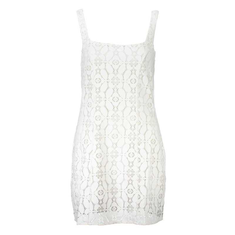 DESIGUAL WOMEN'S SHORT DRESS WHITE