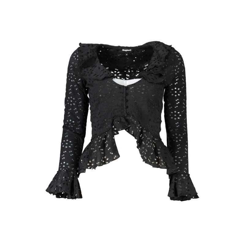 DESIGUAL BLACK WOMEN'S LONG SLEEVED SHIRT