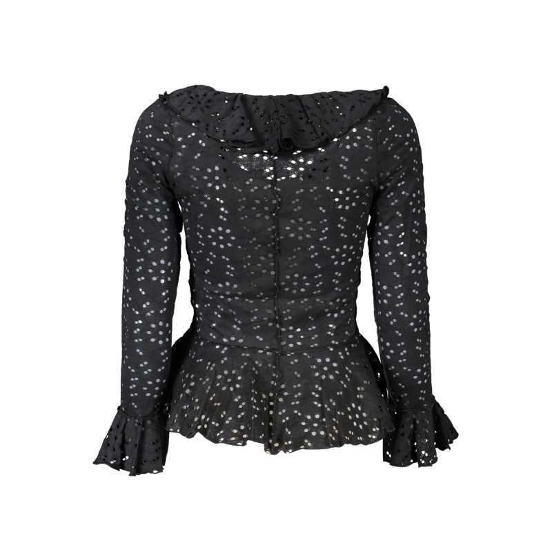 DESIGUAL BLACK WOMEN'S LONG SLEEVED SHIRT