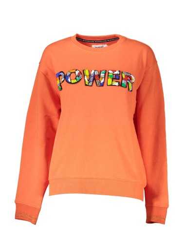 DESIGUAL ORANGE WOMEN'S SWEATSHIRT WITHOUT ZIP