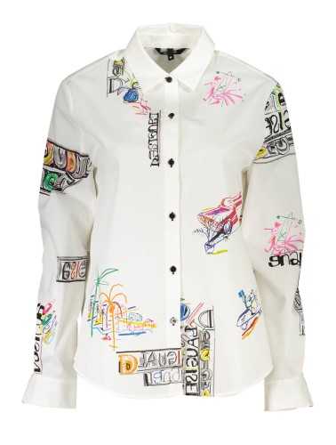 DESIGUAL WOMEN'S LONG SLEEVED SHIRT WHITE