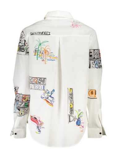 DESIGUAL WOMEN'S LONG SLEEVED SHIRT WHITE