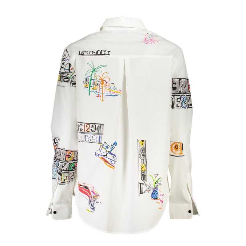 DESIGUAL WOMEN'S LONG SLEEVED SHIRT WHITE