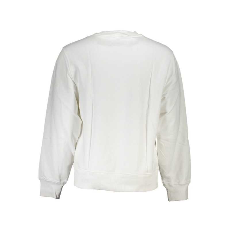 CALVIN KLEIN WHITE MEN'S SWEATSHIRT WITHOUT ZIP