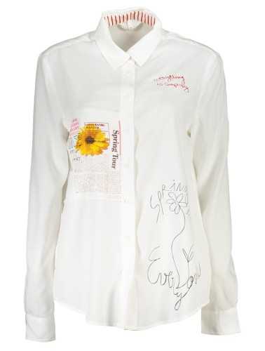 DESIGUAL CAMICIA MANICHE LUNGHE DONNA BIANCO