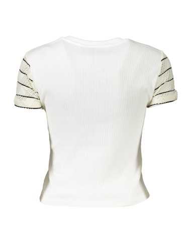 DESIGUAL T-SHIRT MANICHE CORTE DONNA BIANCO