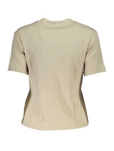 CALVIN KLEIN T-SHIRT MANICHE CORTE DONNA BEIGE