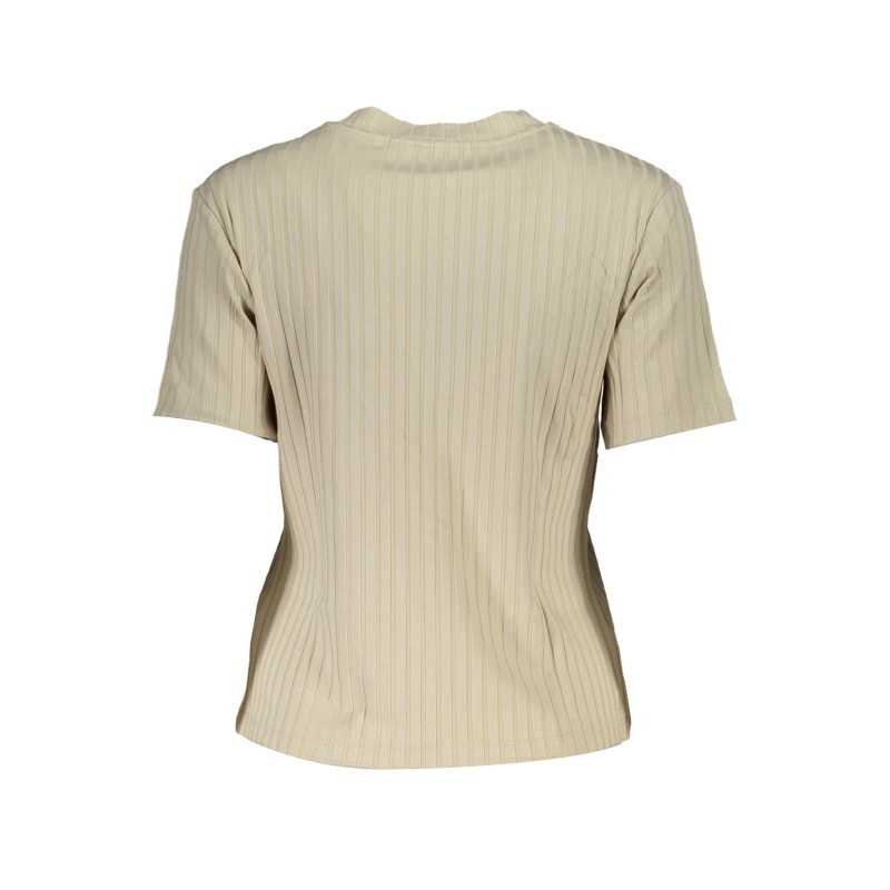 CALVIN KLEIN T-SHIRT MANICHE CORTE DONNA BEIGE