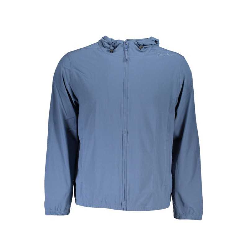 CALVIN KLEIN MEN'S BLUE ZIPPED SWEATSHIRT