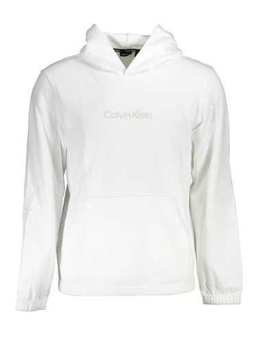 CALVIN KLEIN WHITE MEN'S SWEATSHIRT WITHOUT ZIP