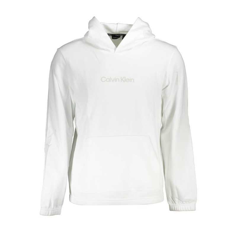 CALVIN KLEIN WHITE MEN'S SWEATSHIRT WITHOUT ZIP